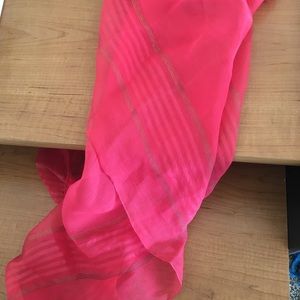 Pink chiffon scarf